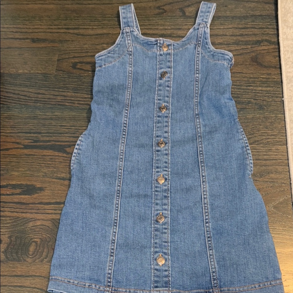 Denim Button-Down Kids Dress